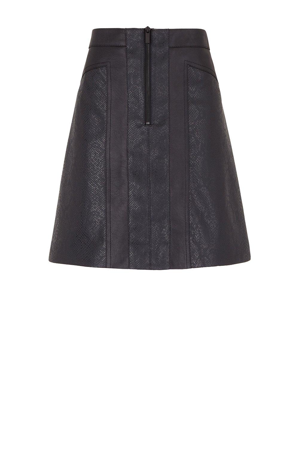 karen millen faux leather mini skirt