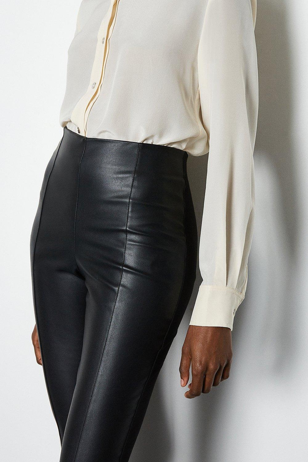 leather ponte pants