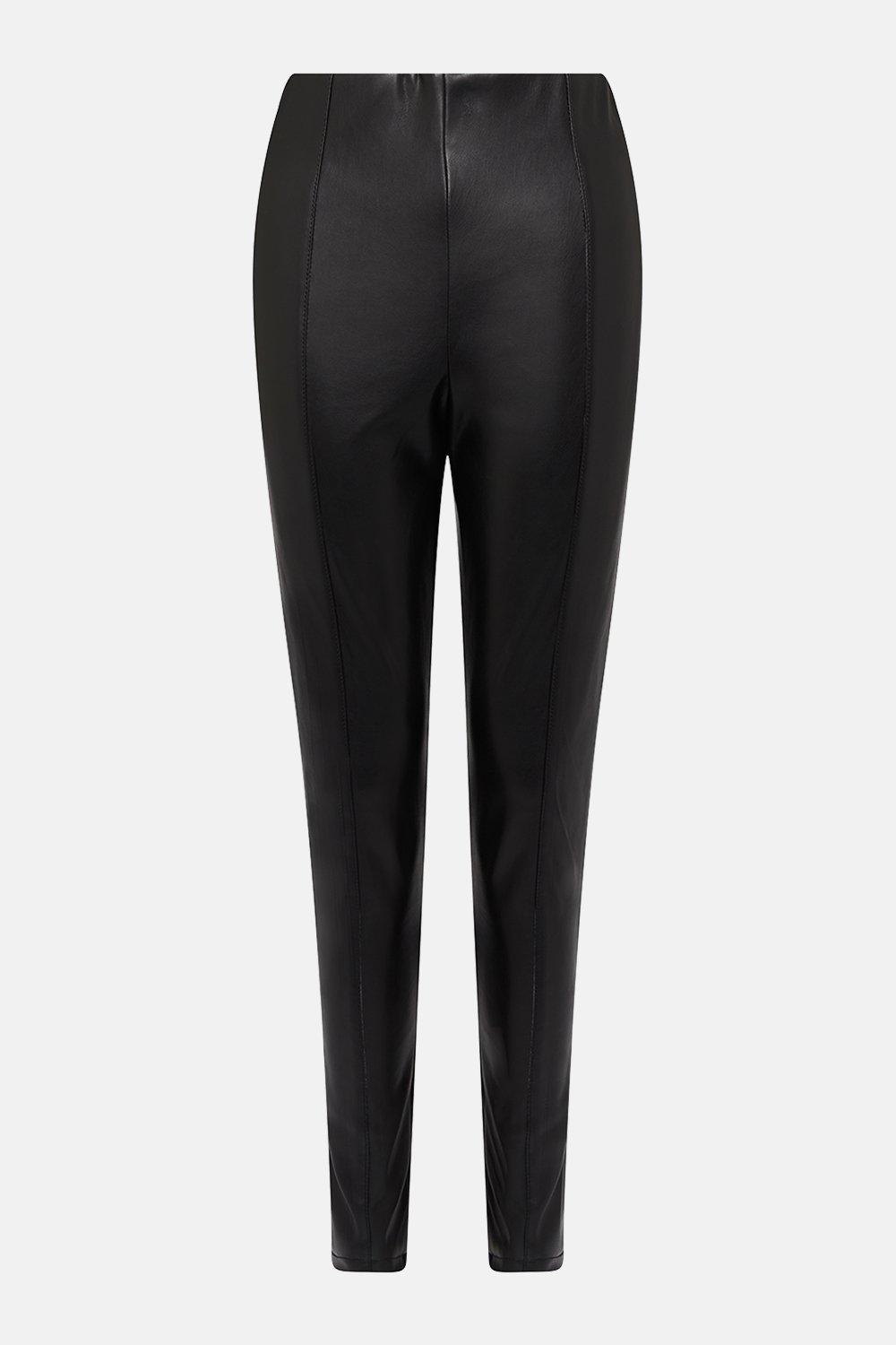 leather ponte pants