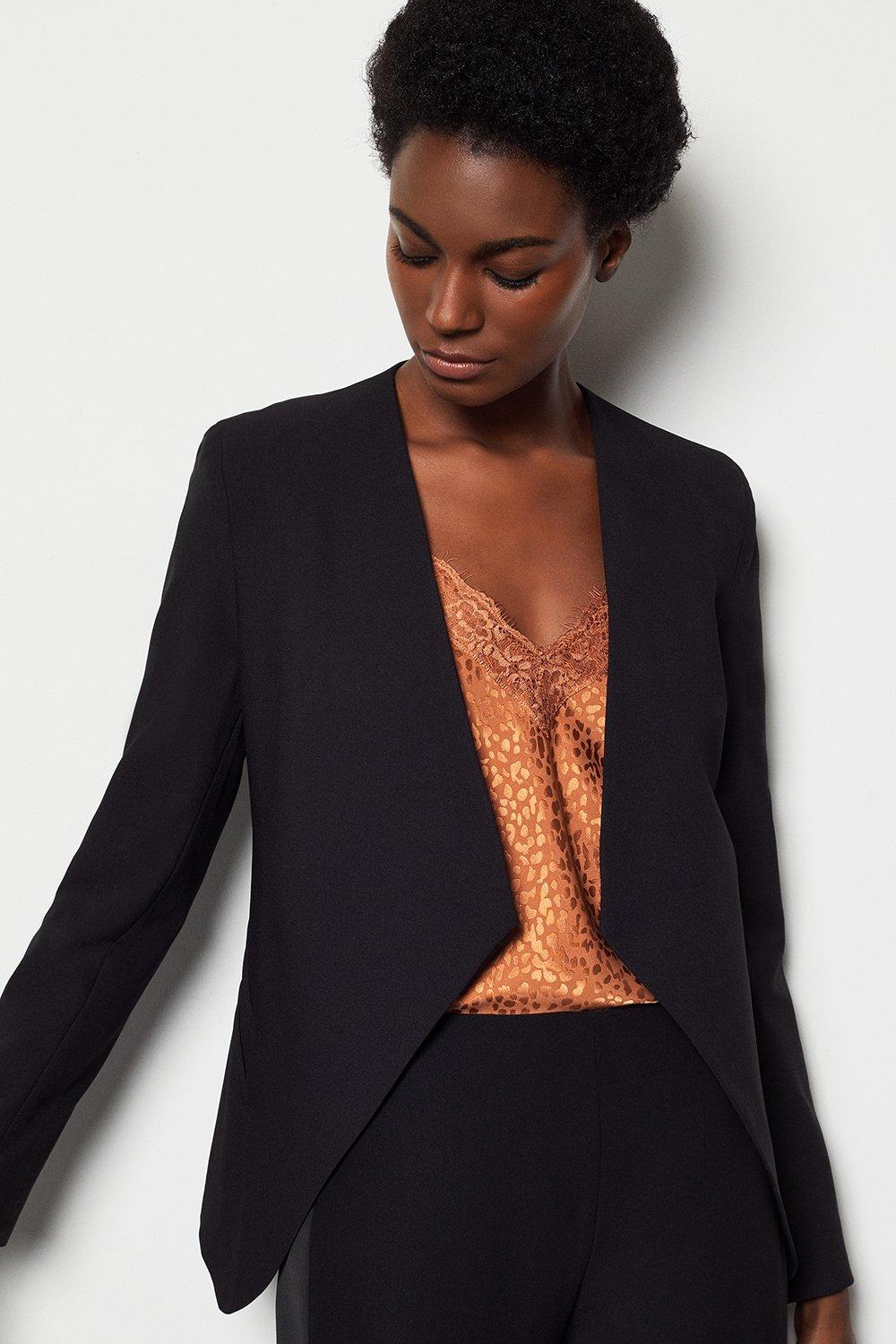cropped waterfall jacket