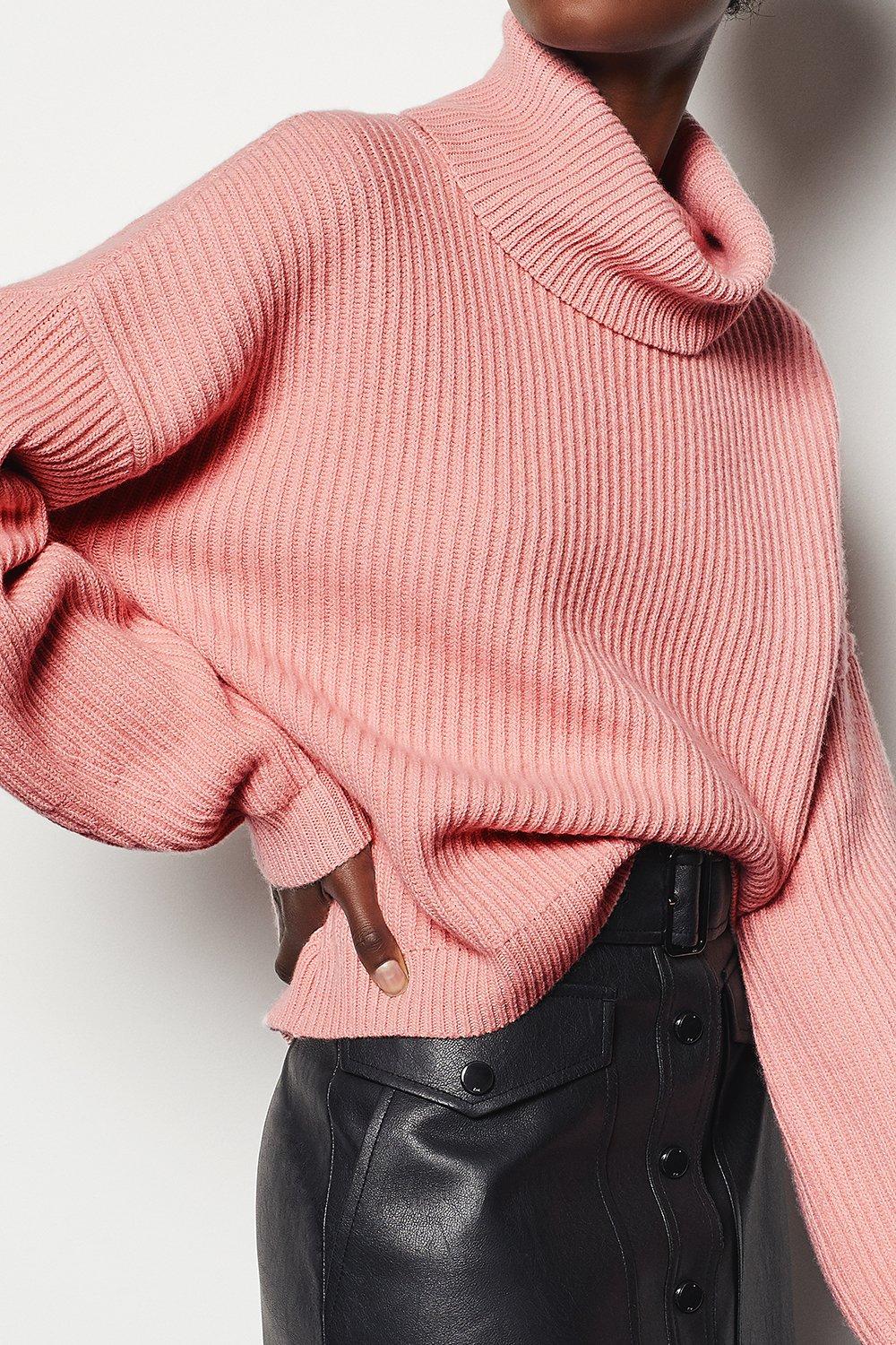 chunky pink jumper