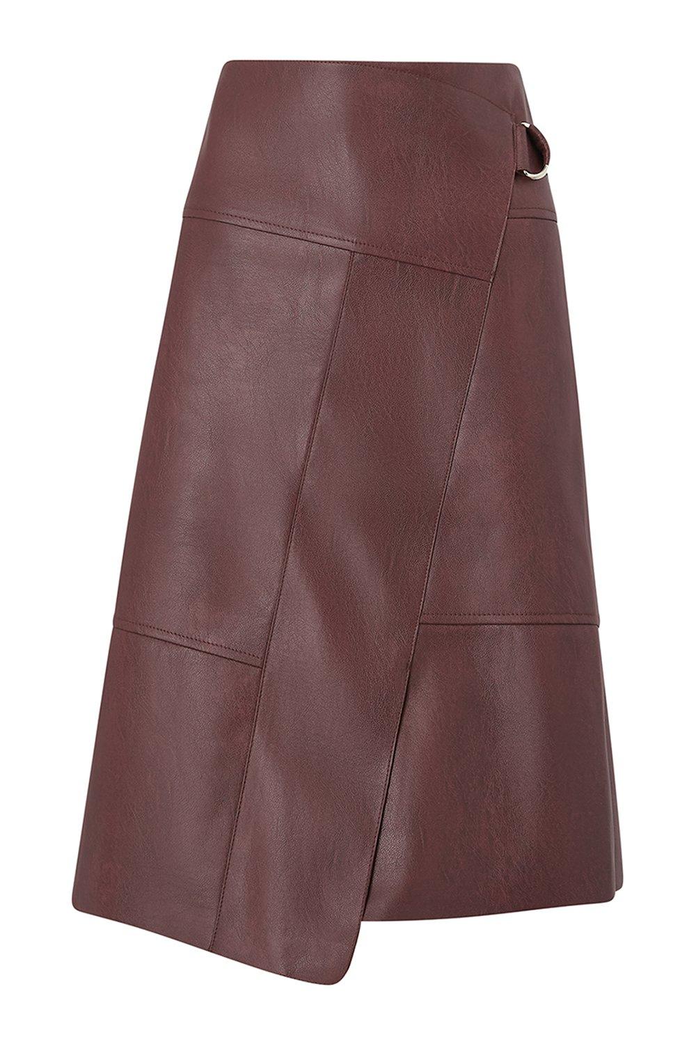 karen millen faux leather skirt