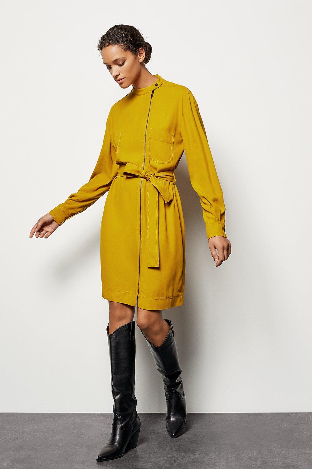 karen millen mustard dress