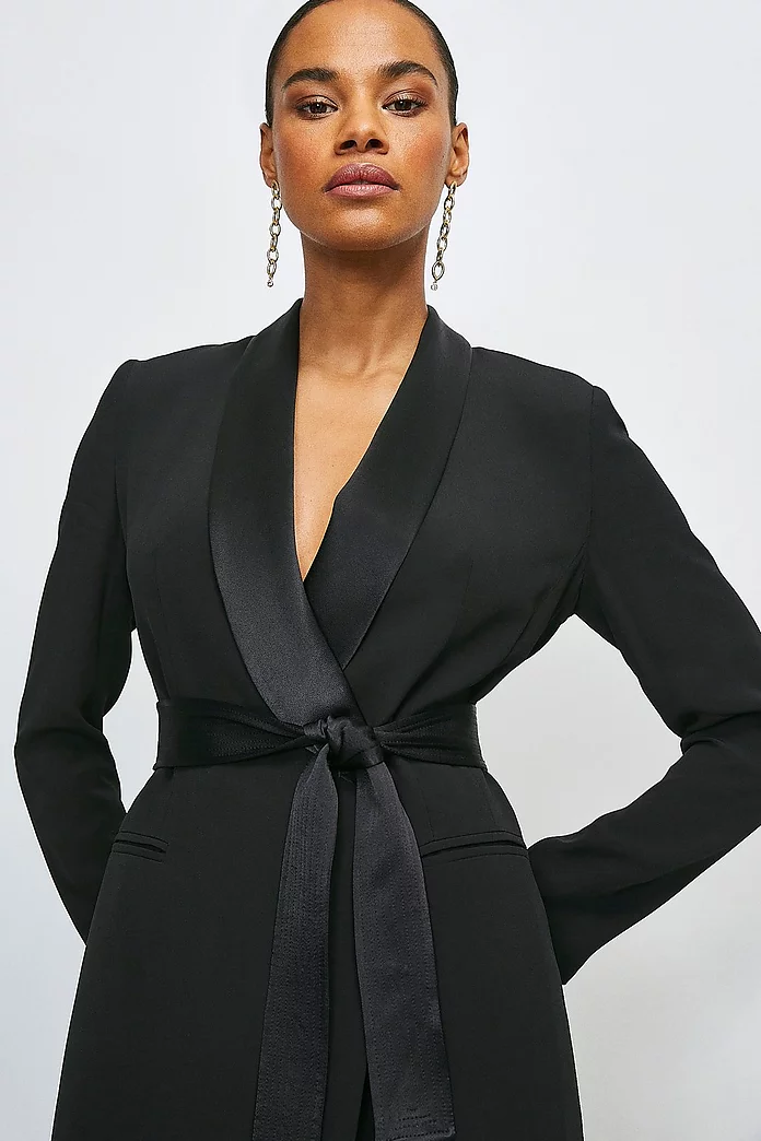 Regelmæssighed Forkorte Galaxy Tuxedo Wrap Mini Dress | Karen Millen