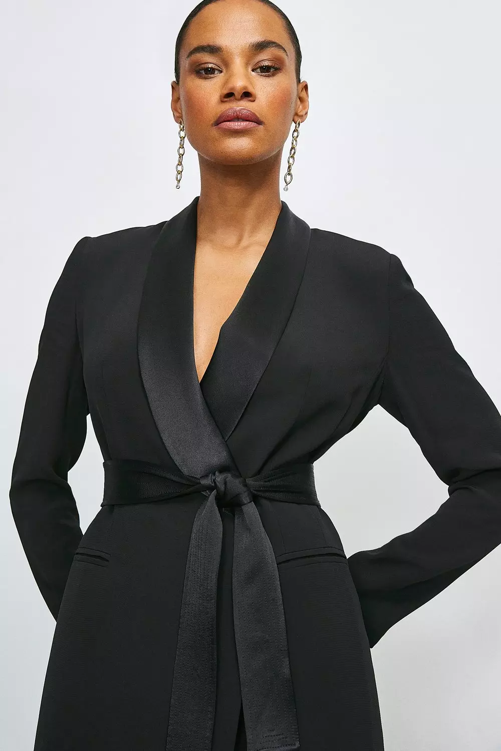 Karen millen on sale tailored tuxedo dress