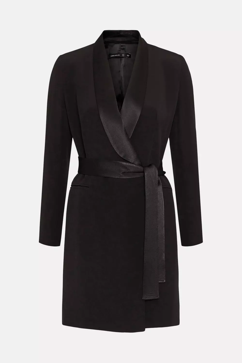 Karen millen black dress clearance with belt