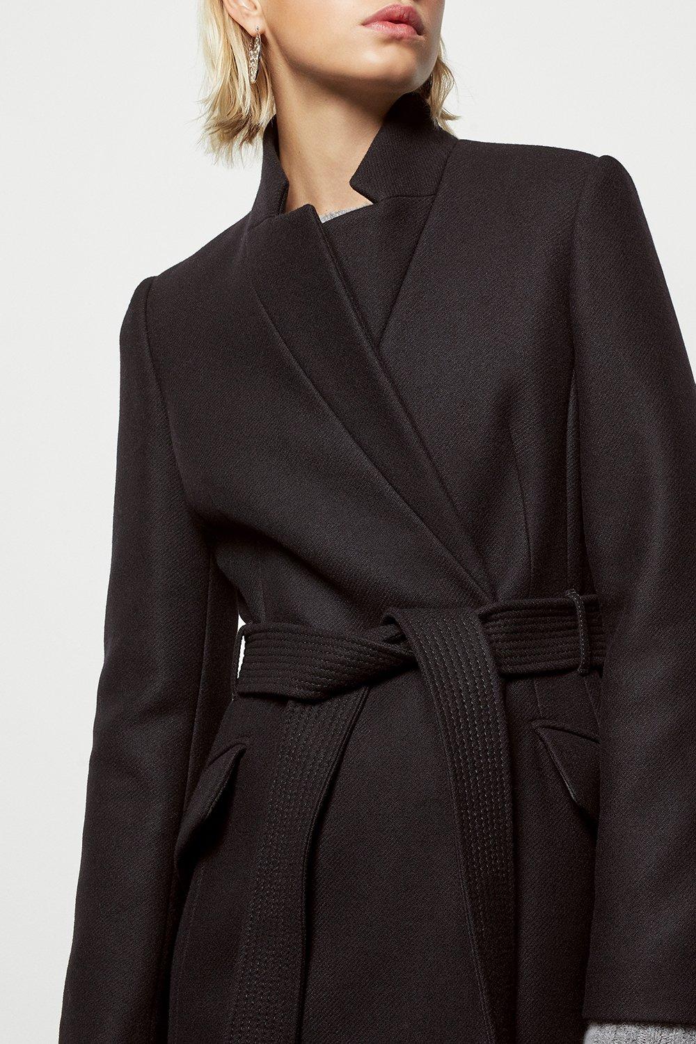 karen millen black coat sale