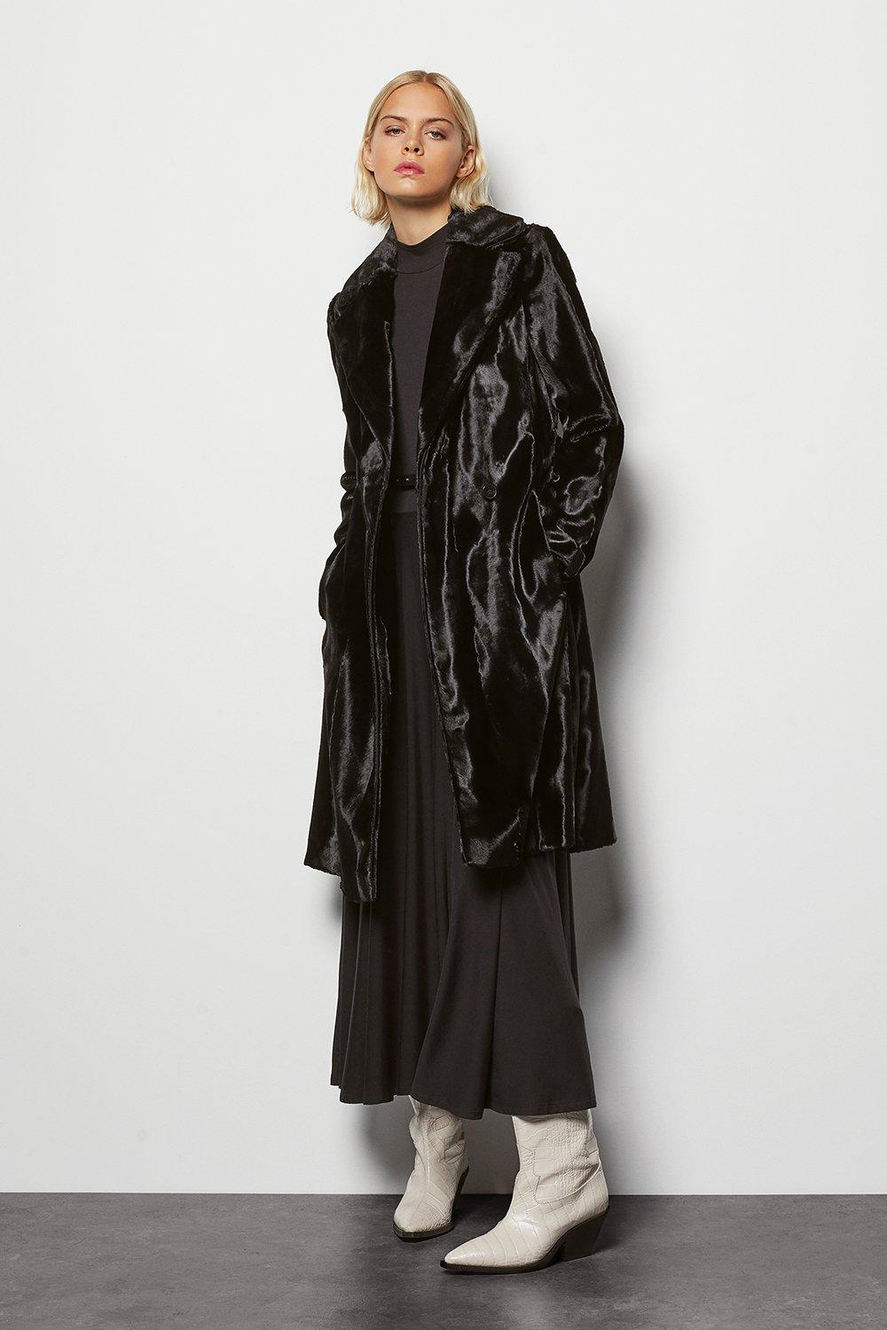 black wrap over coat