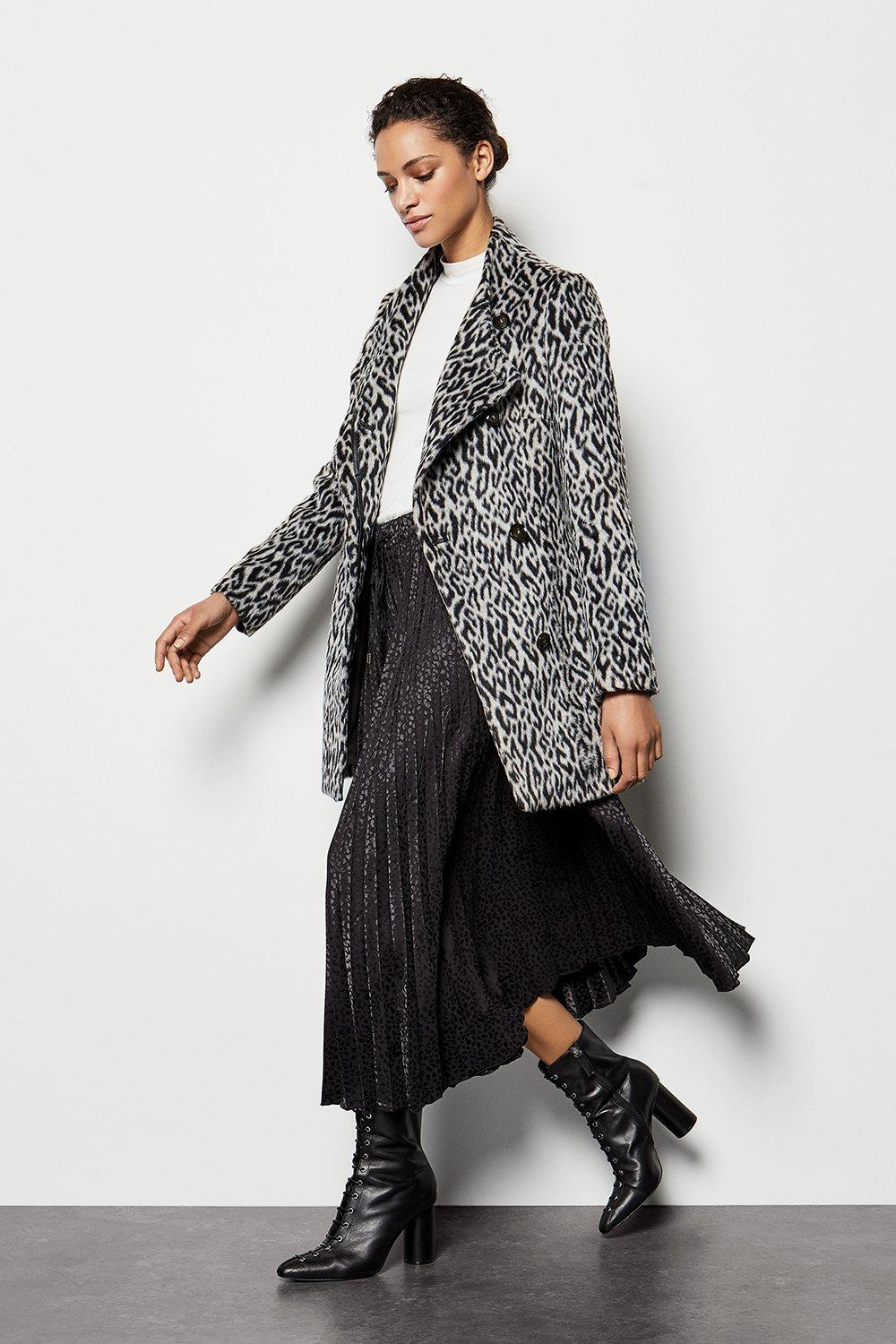 leopard wrap coat
