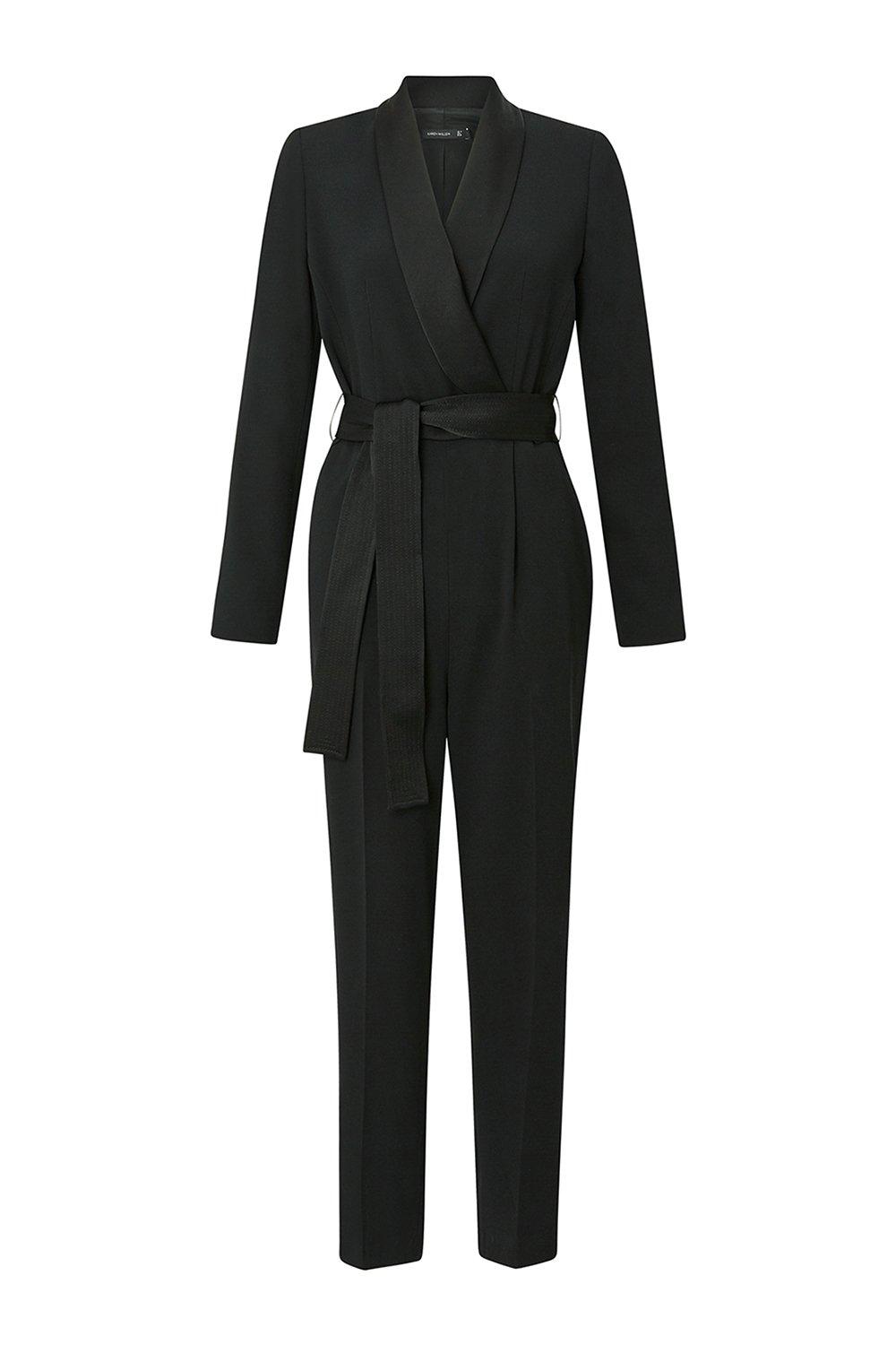 karen millen black tuxedo dress