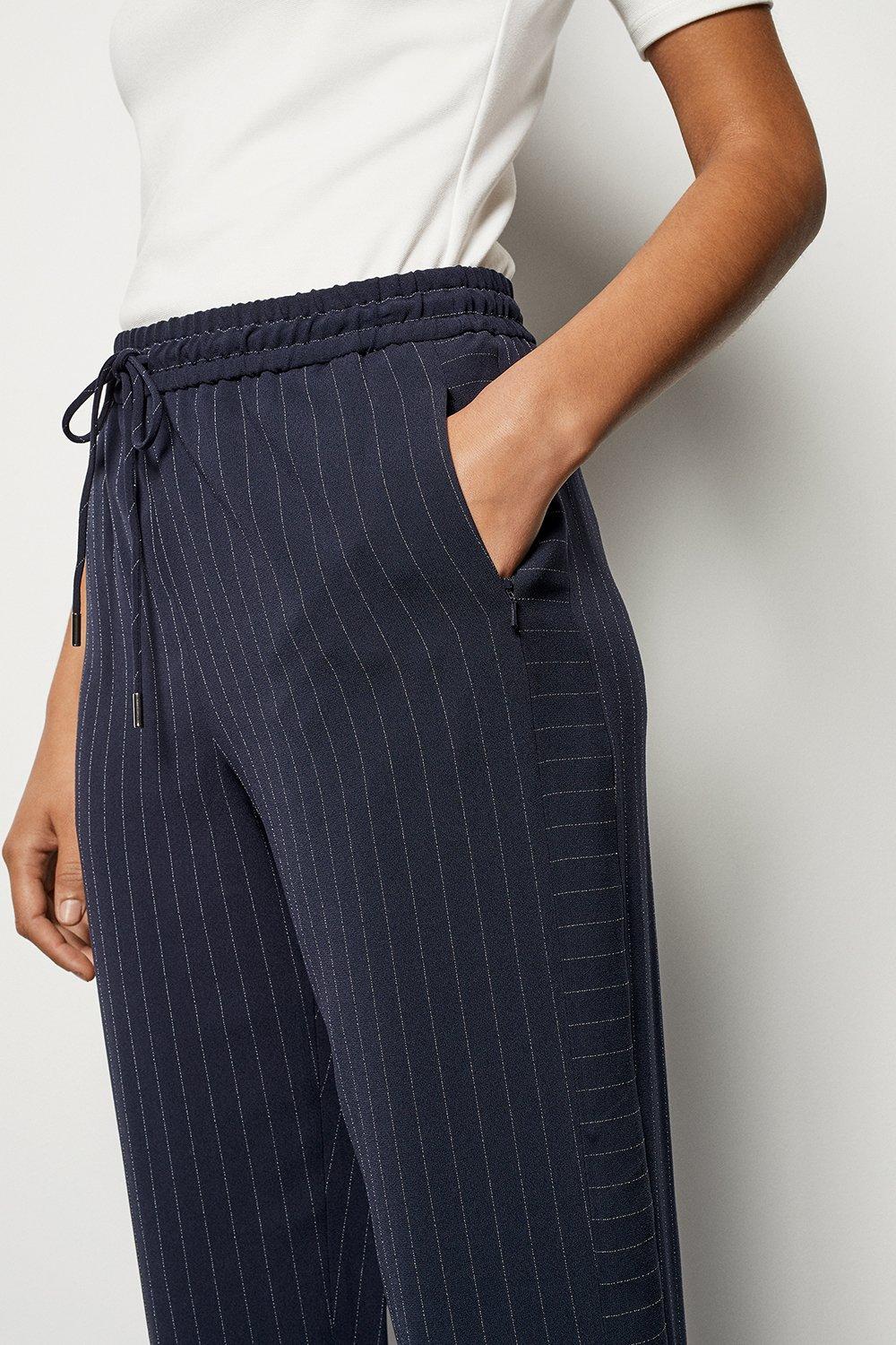 pinstripe tie waist trousers