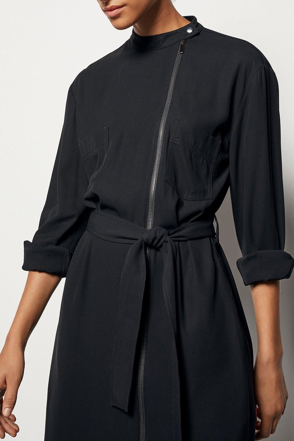 Zip-Front Shirt Dress | Karen Millen
