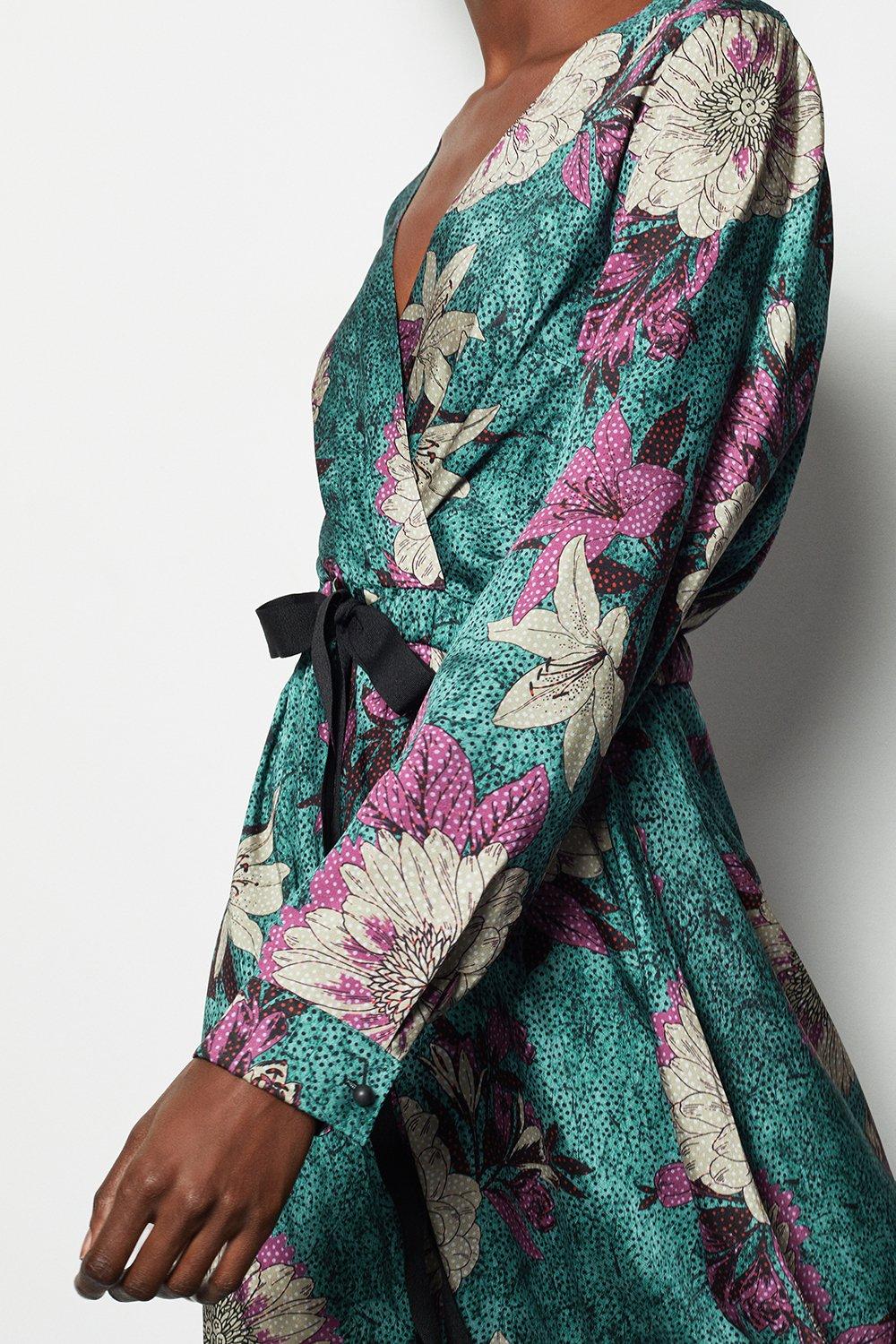 karen millen layered wrap dress