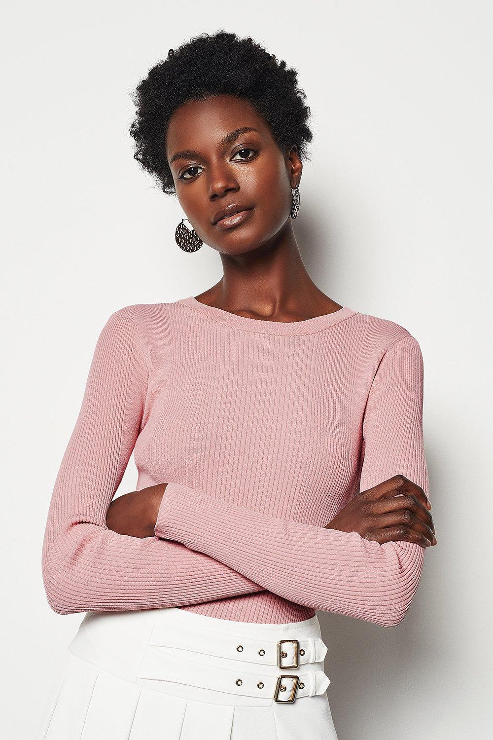 pink round neck jumper