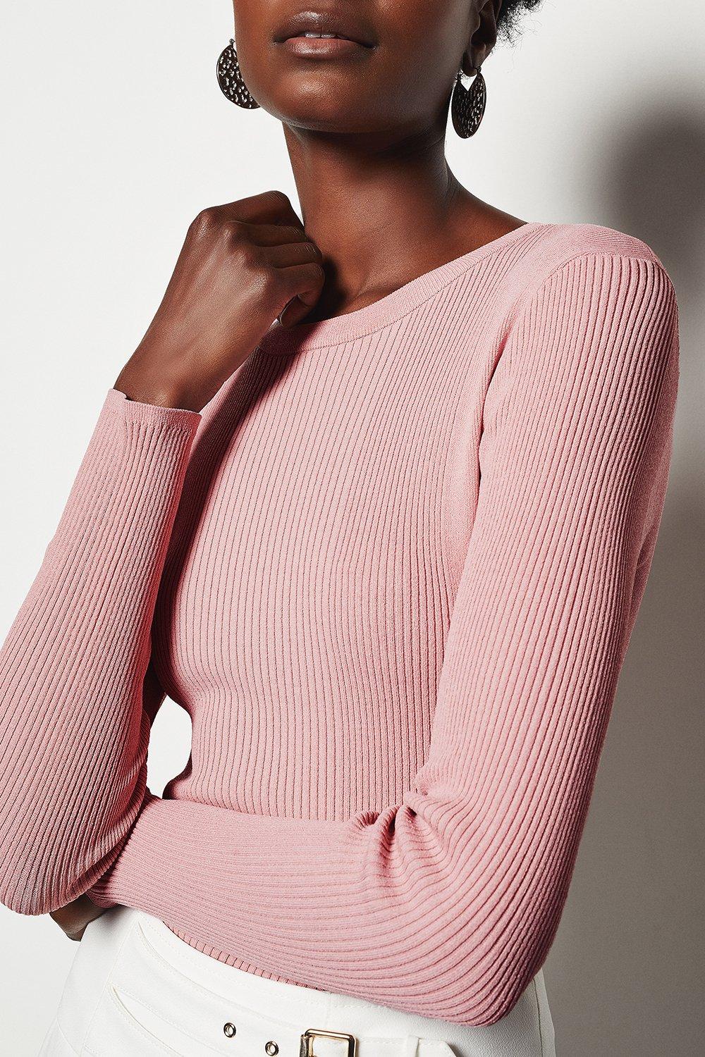 pink round neck jumper