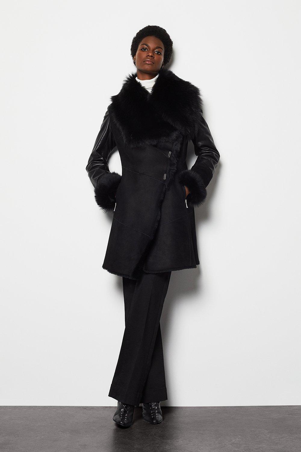 karen millen black coat
