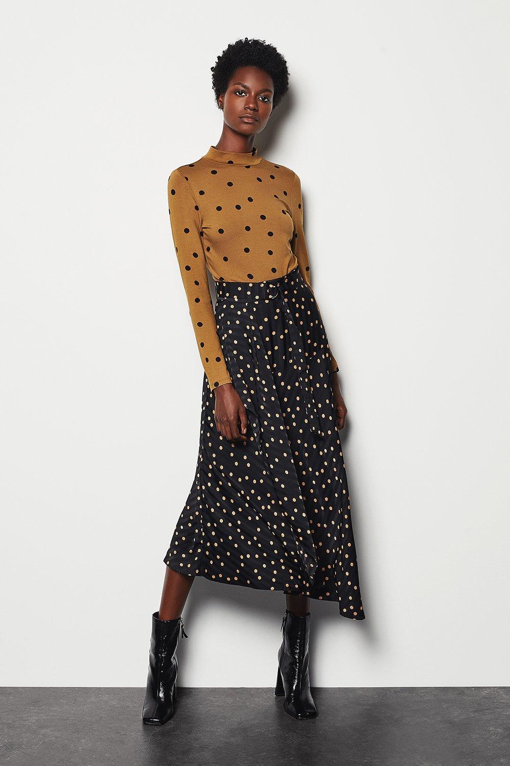 karen millen polka dot midi dress