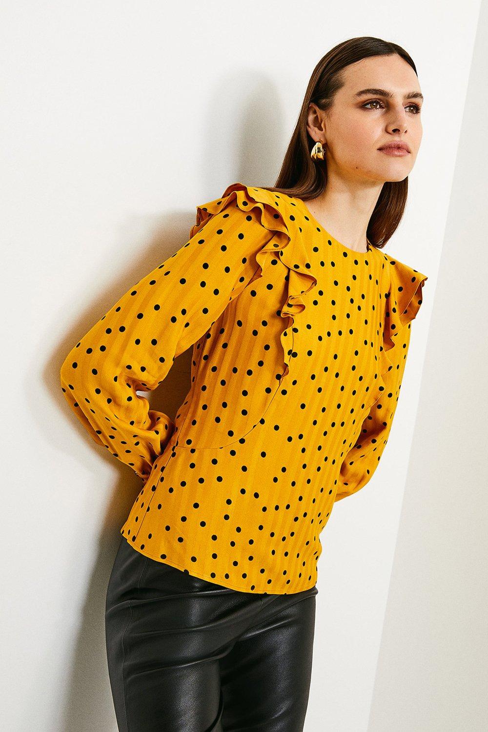 karen millen yellow top