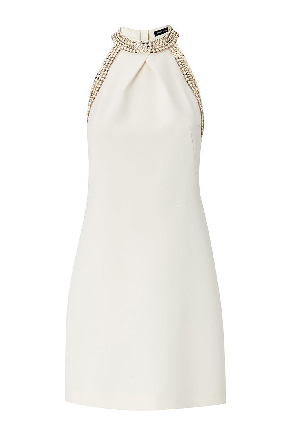 karen millen jewelled neckline dress