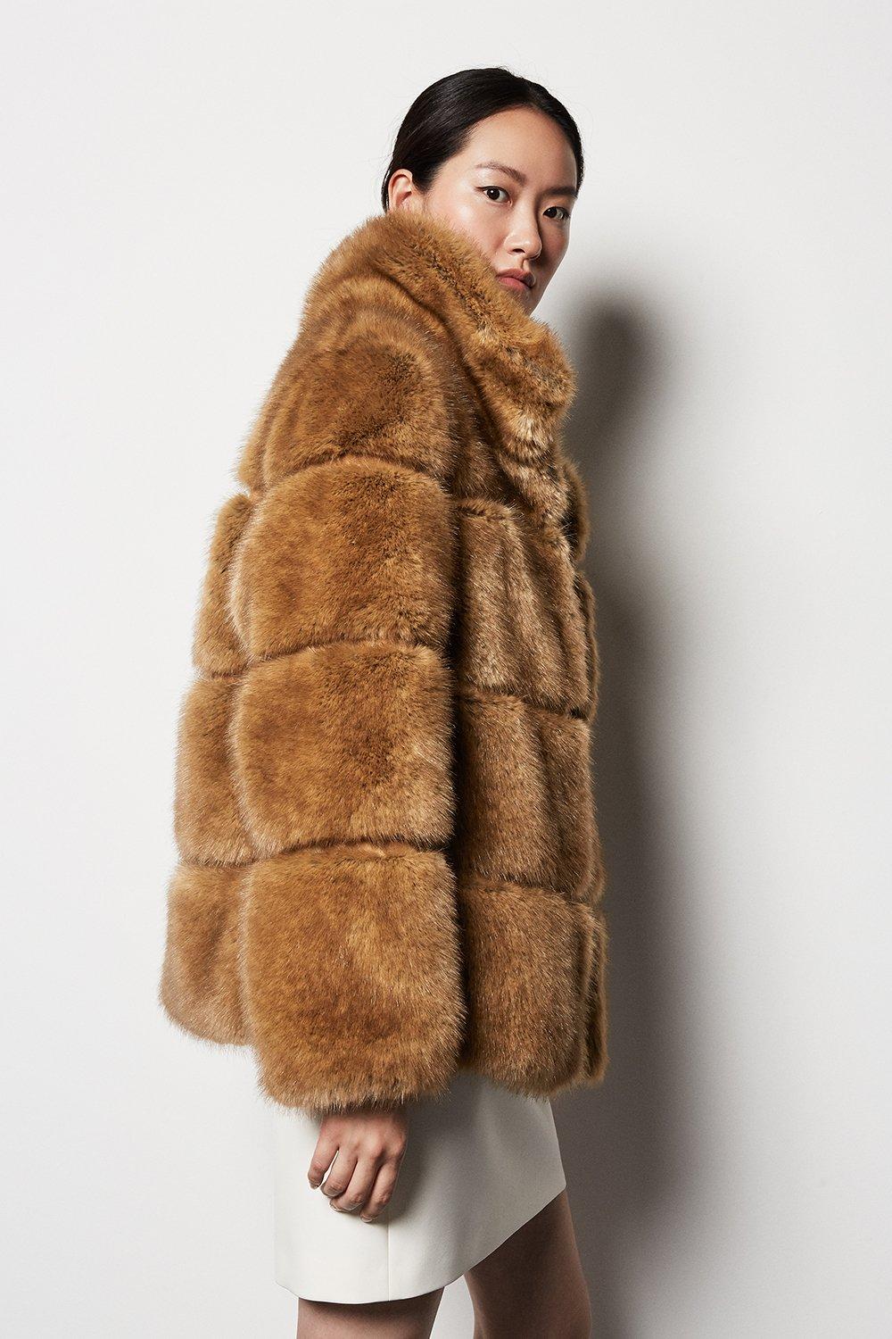 brown fur jacket