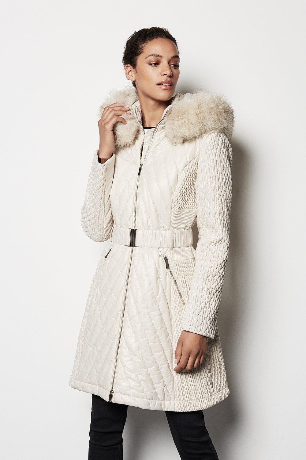 longline quilted coat karen millen