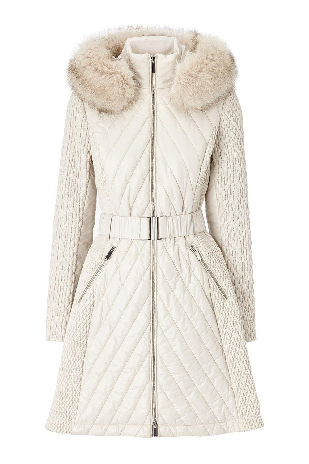 longline quilted coat karen millen