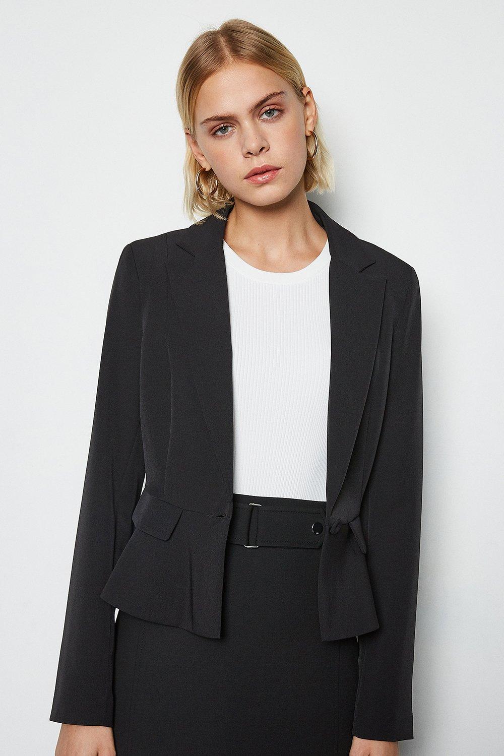 Tailored Crop Peplum Blazer | Karen Millen