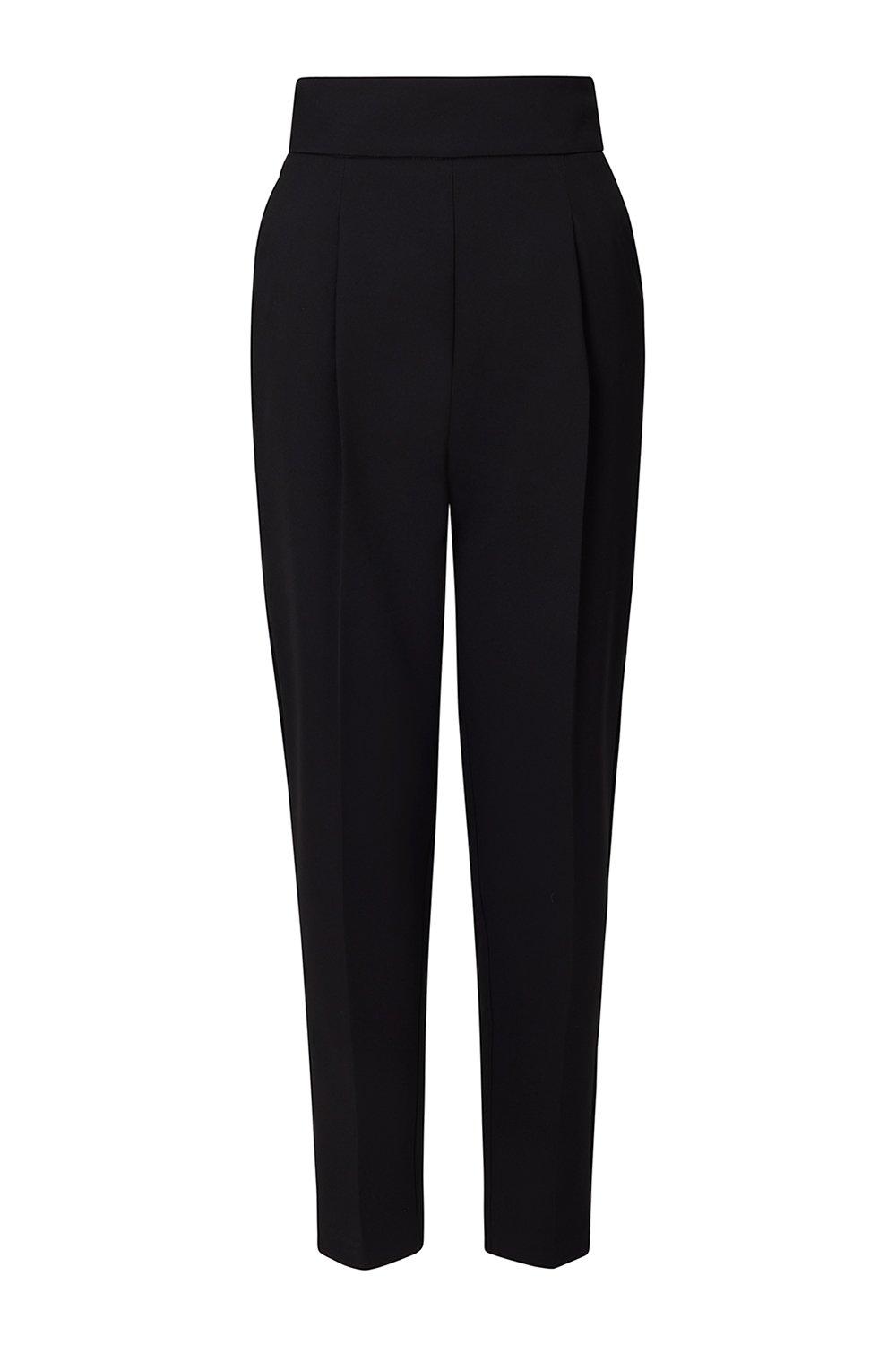 high waisted black trousers