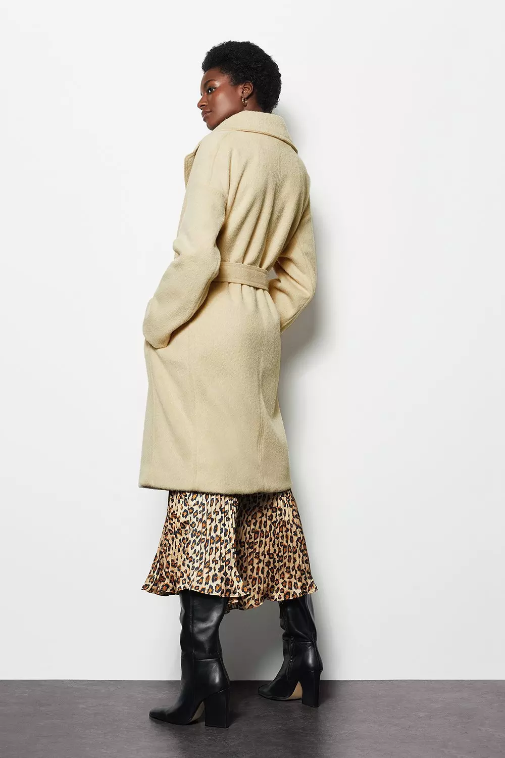 Whistles textured shop wrap coat