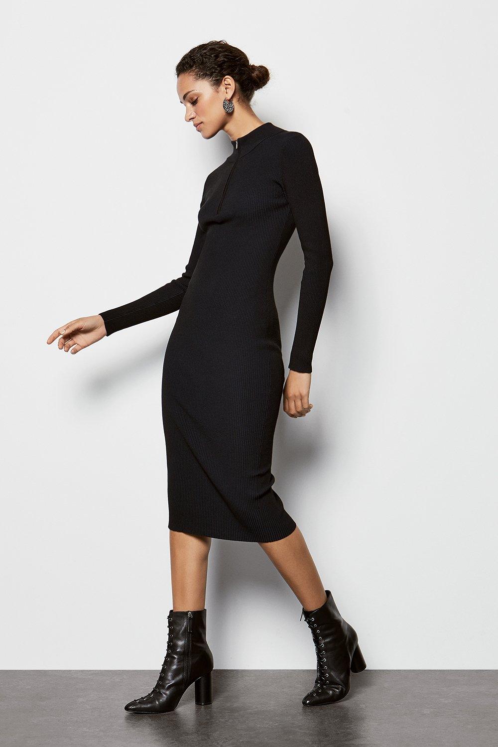 karen millen black zip dress