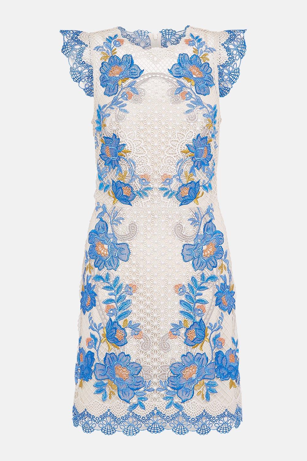 karen millen laser cut floral dress