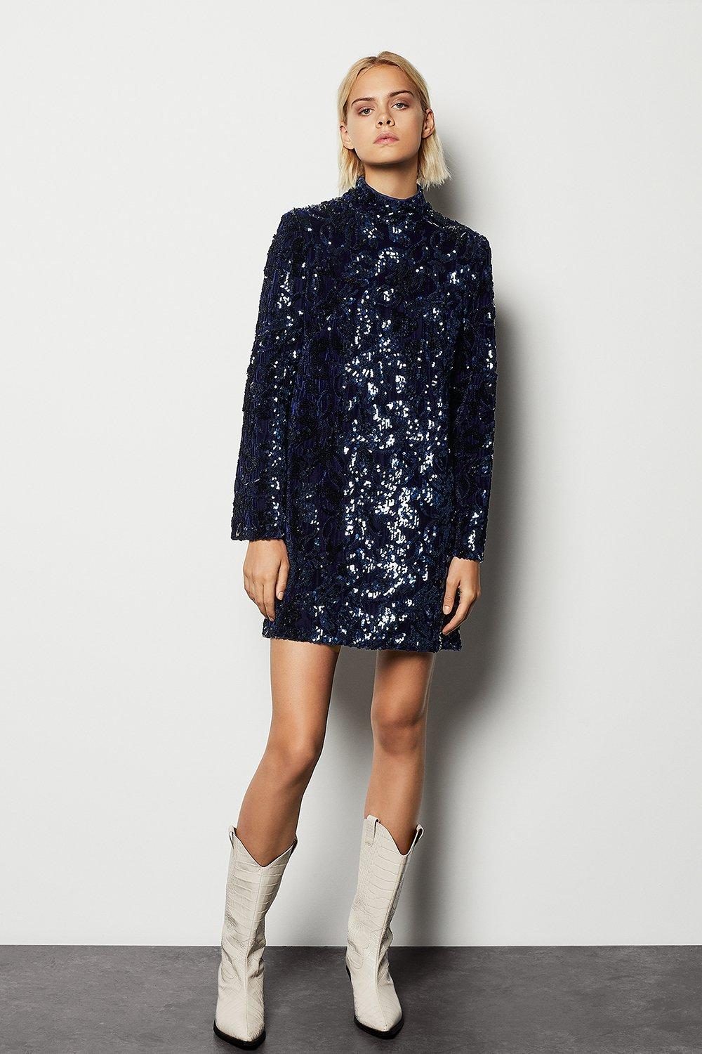 karen millen sequin midi dress