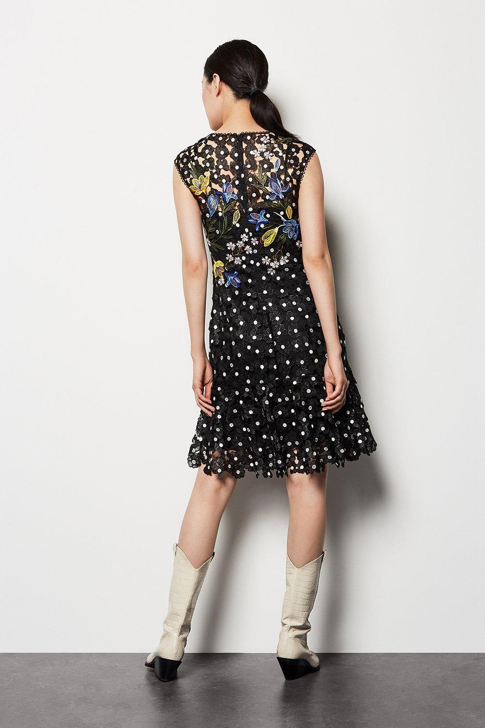 polka dot lace dress