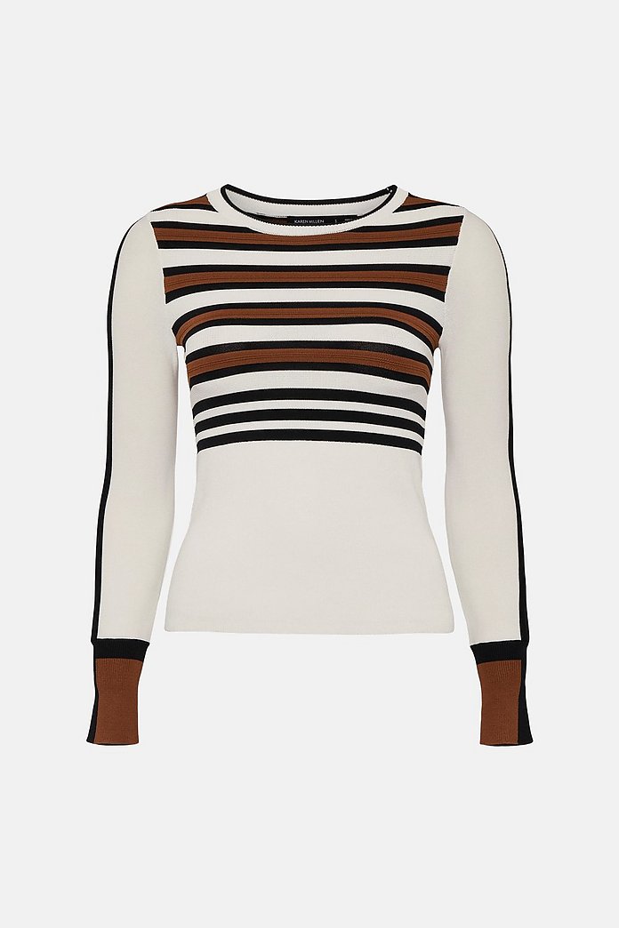 Bold Stripe Knit Jumper | Karen Millen Bold Stripe Knit Jumper | Karen Millen