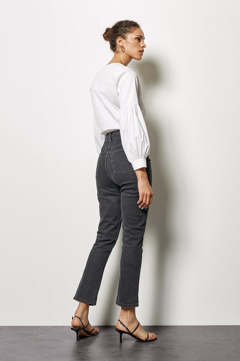 black kick flare jeans