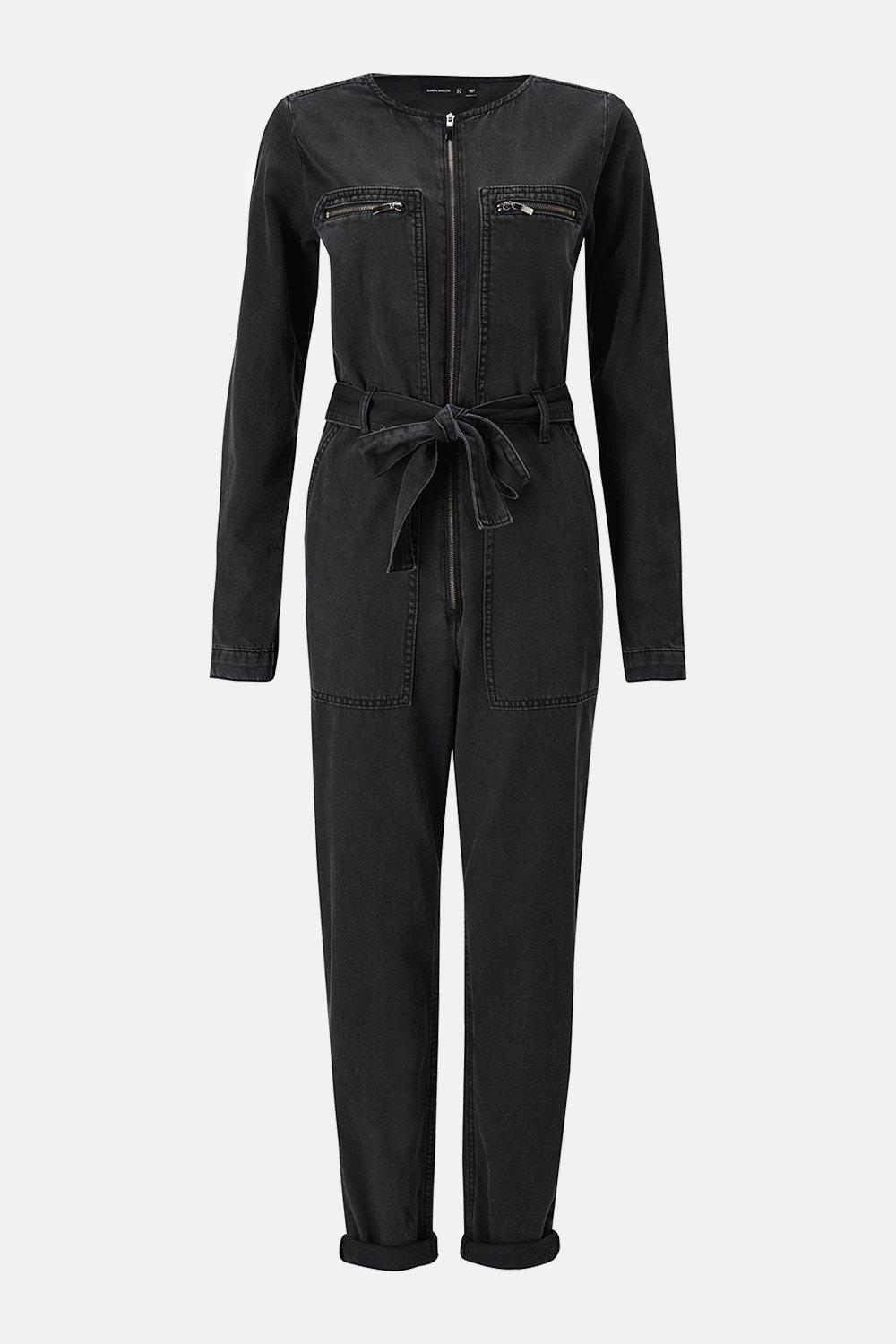 karen millen denim jumpsuit