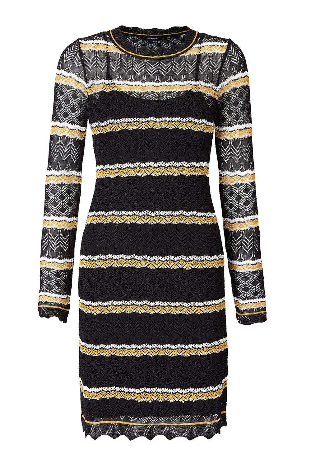 karen millen stripe knit dress