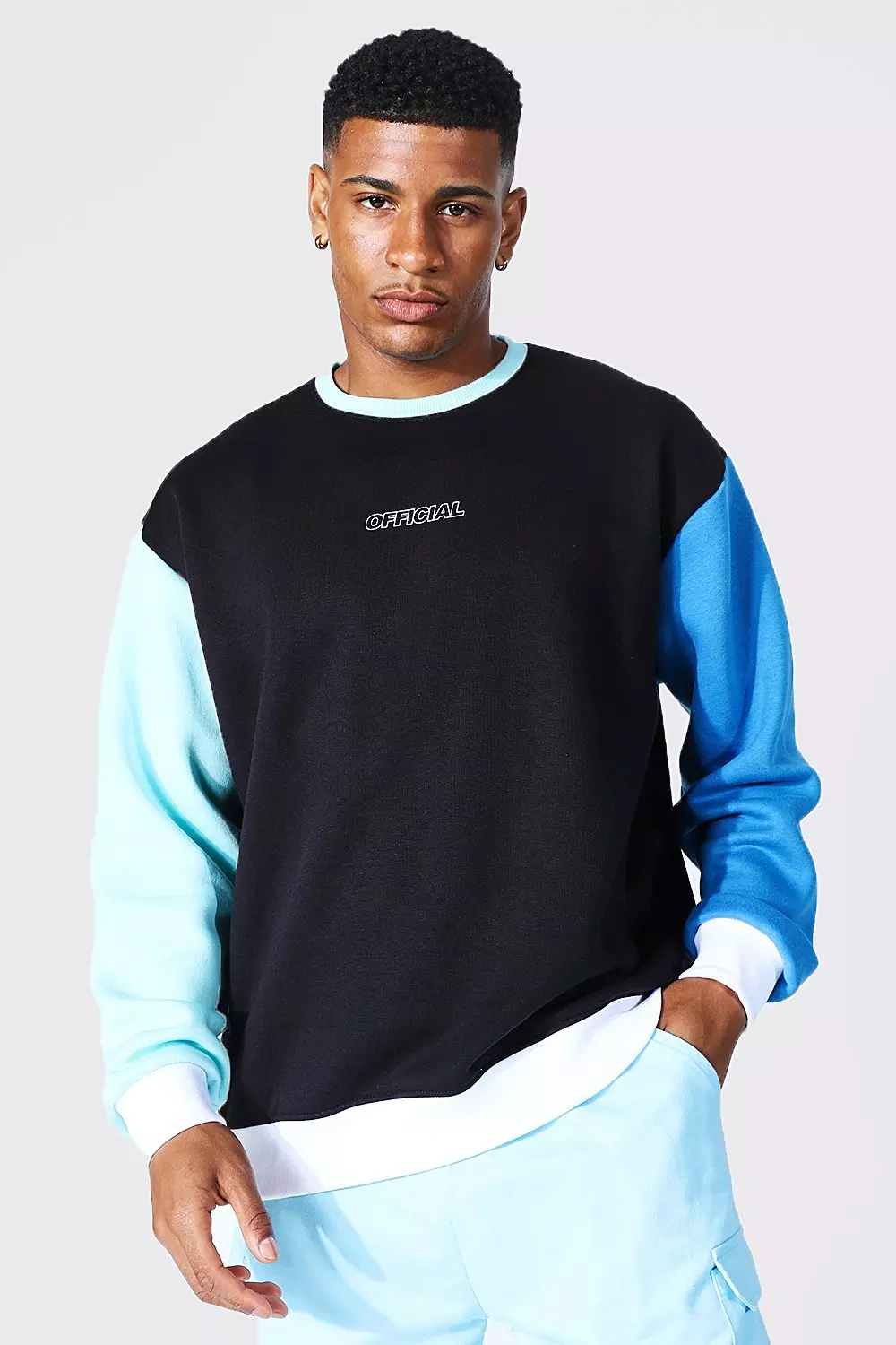 Oversized Official Colour Block Sweatshirt