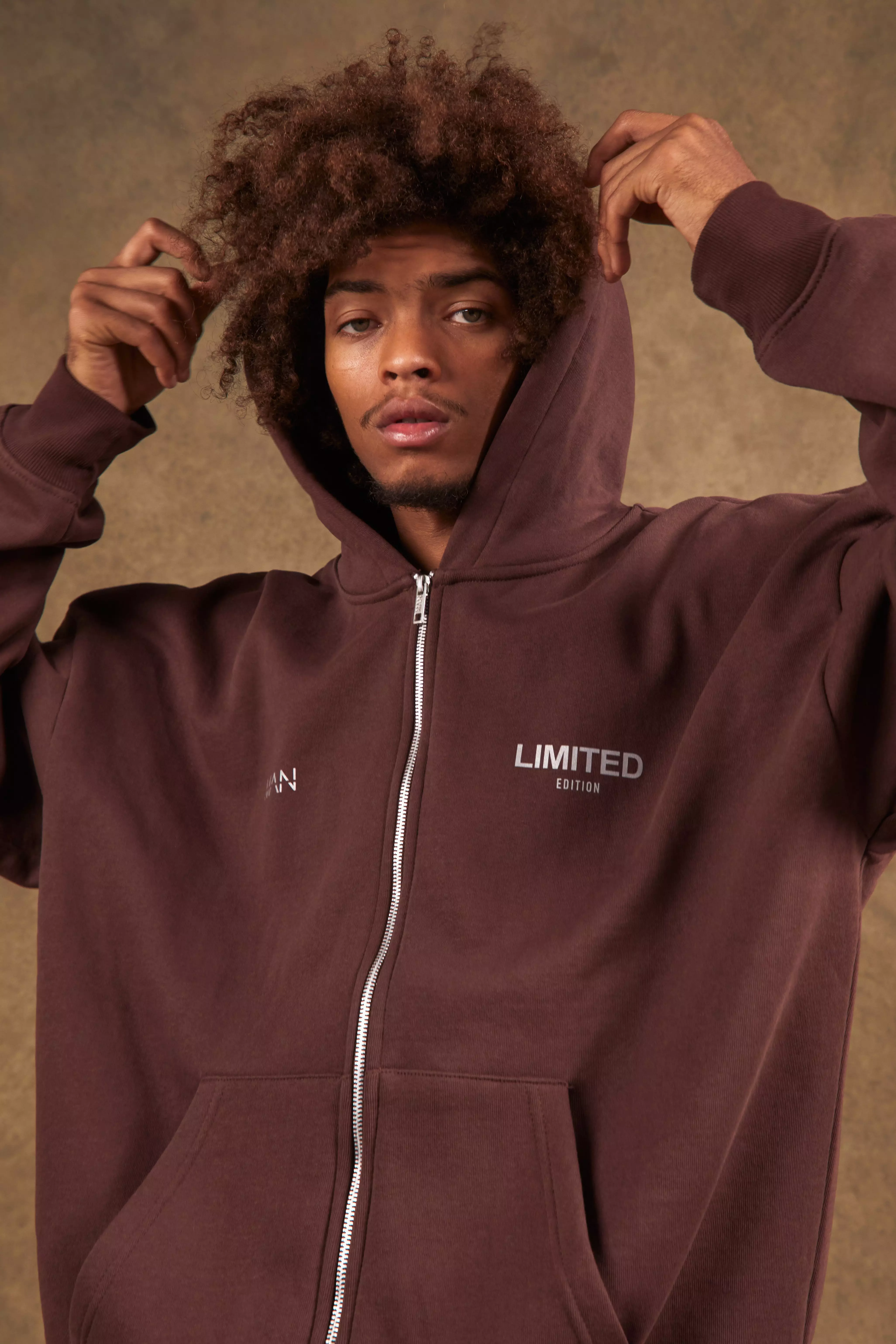 Brown Zip Hoodie