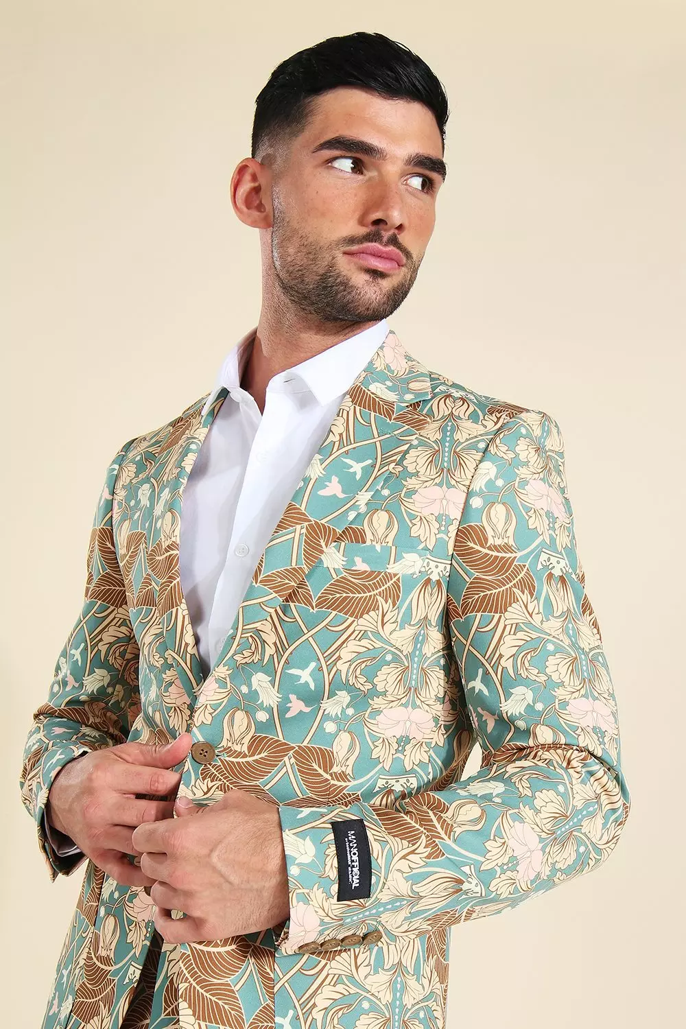 Single Breasted Tapestry Suit Jacket