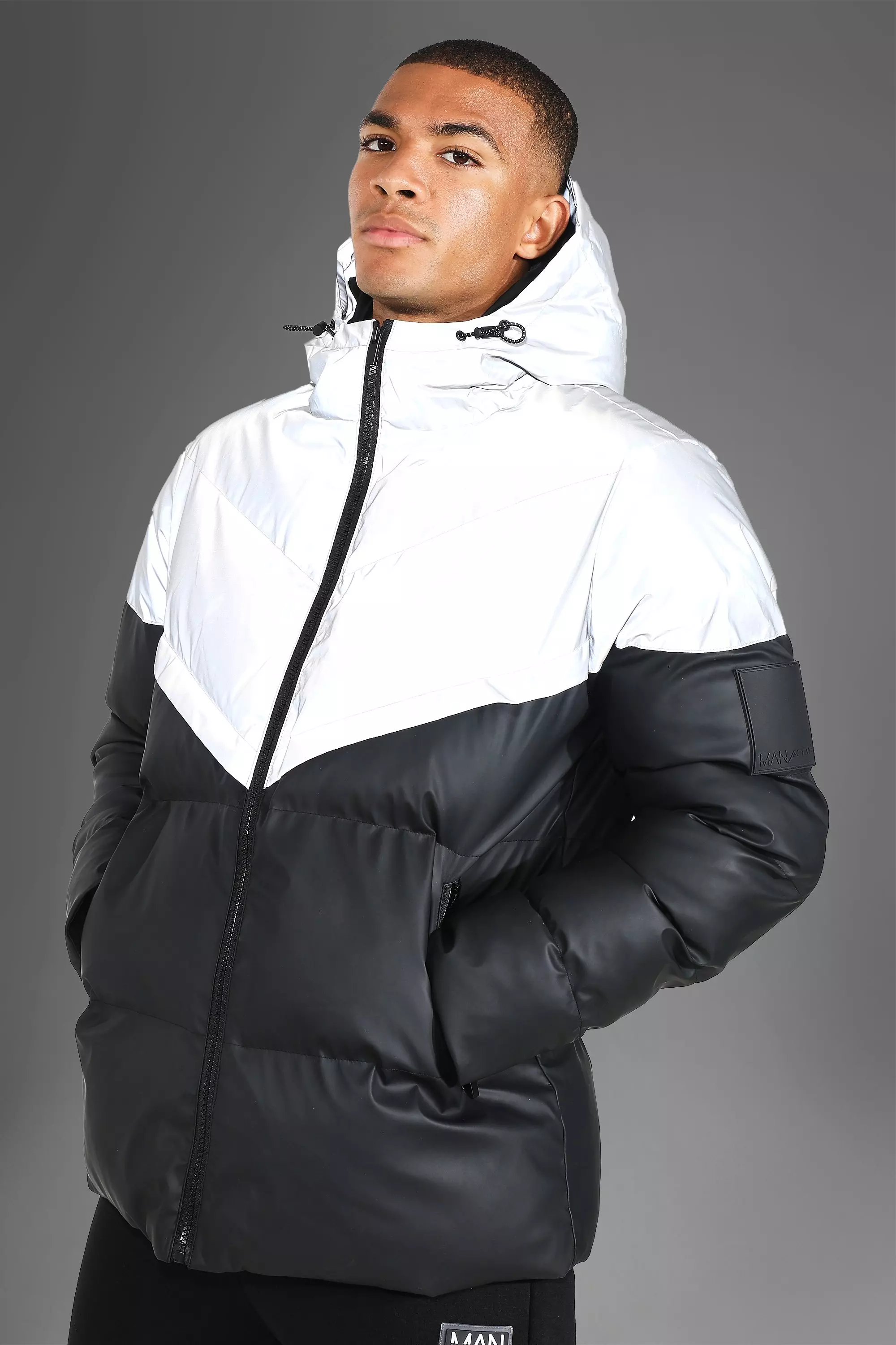 Puffer jacket sale reflective mens