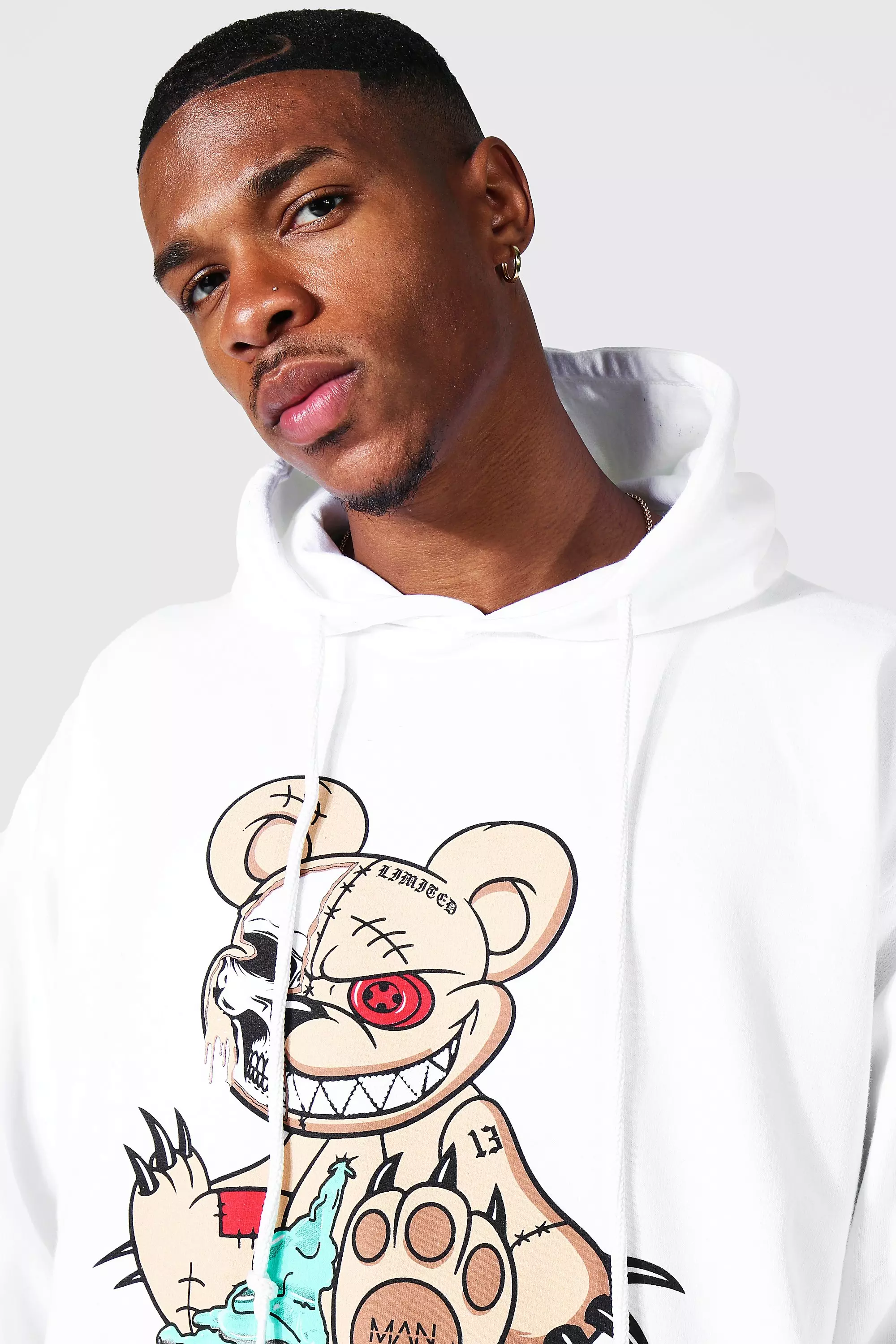 Boohooman teddy hoodie new arrivals