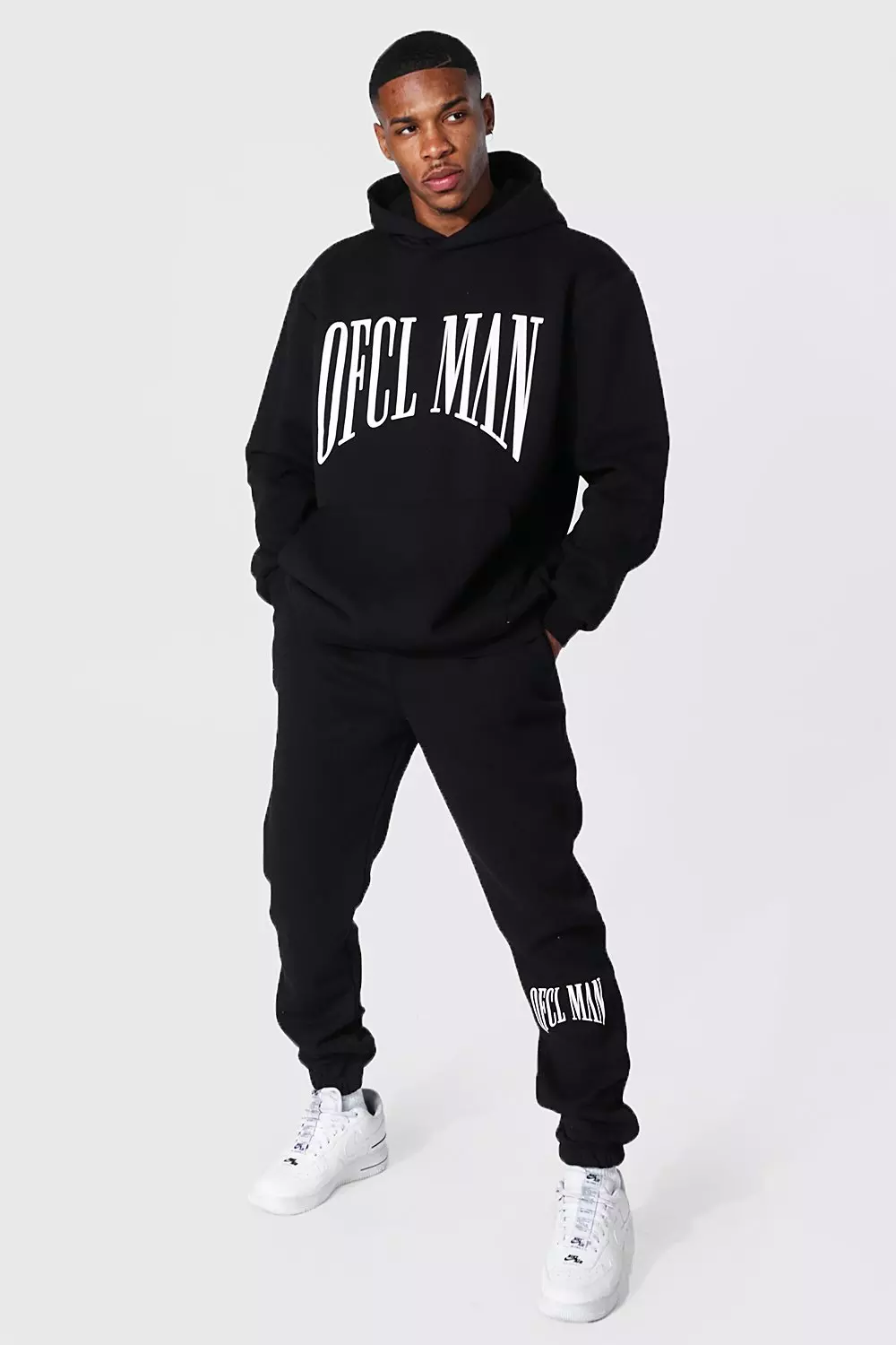 All over man hot sale printed hooded tracksuit