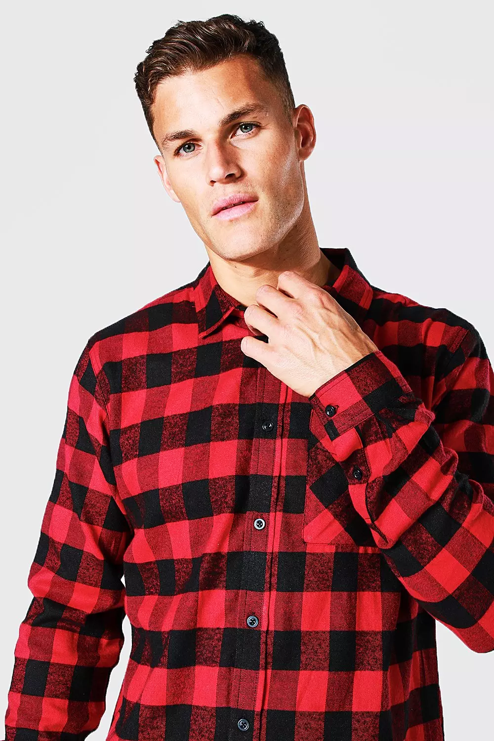 men's tall buffalo plaid flannel shirt