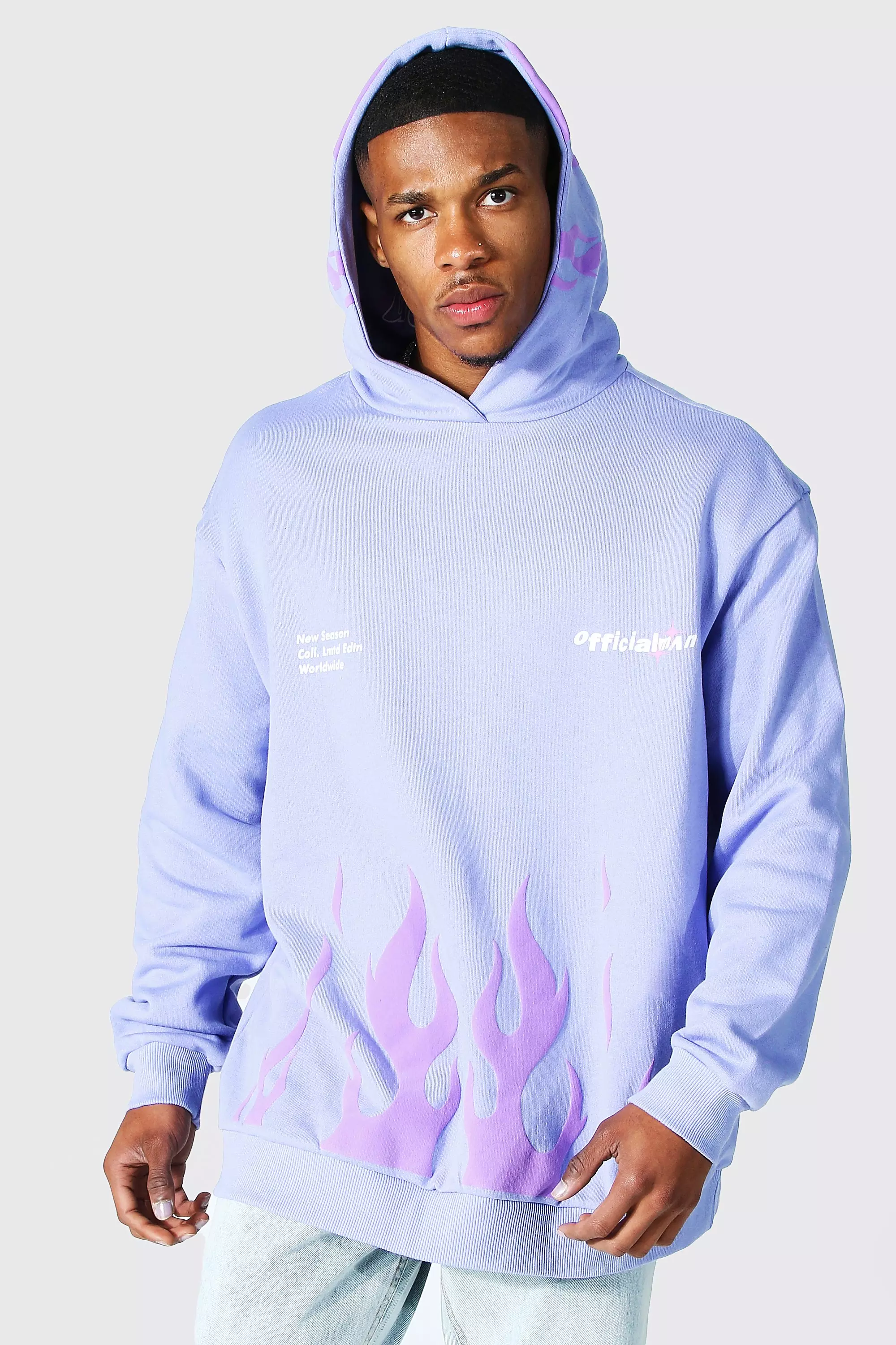 Purple flame clearance hoodie