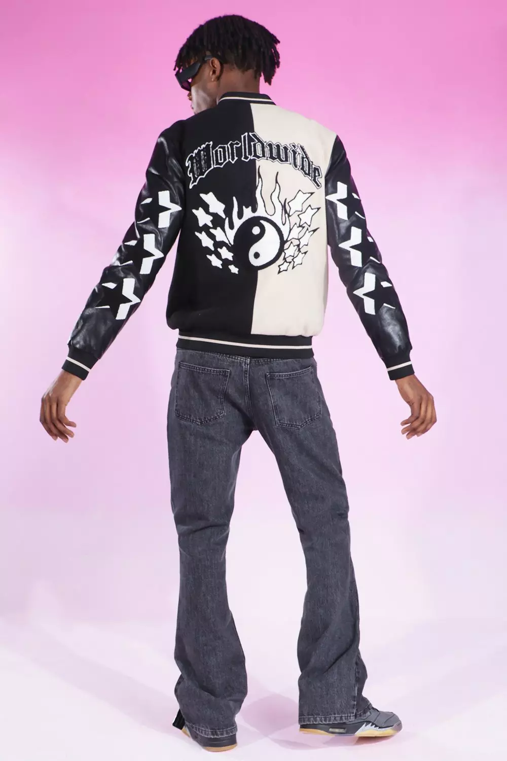 Skeleton Flocking Varsity Jacket - Filmsjackets