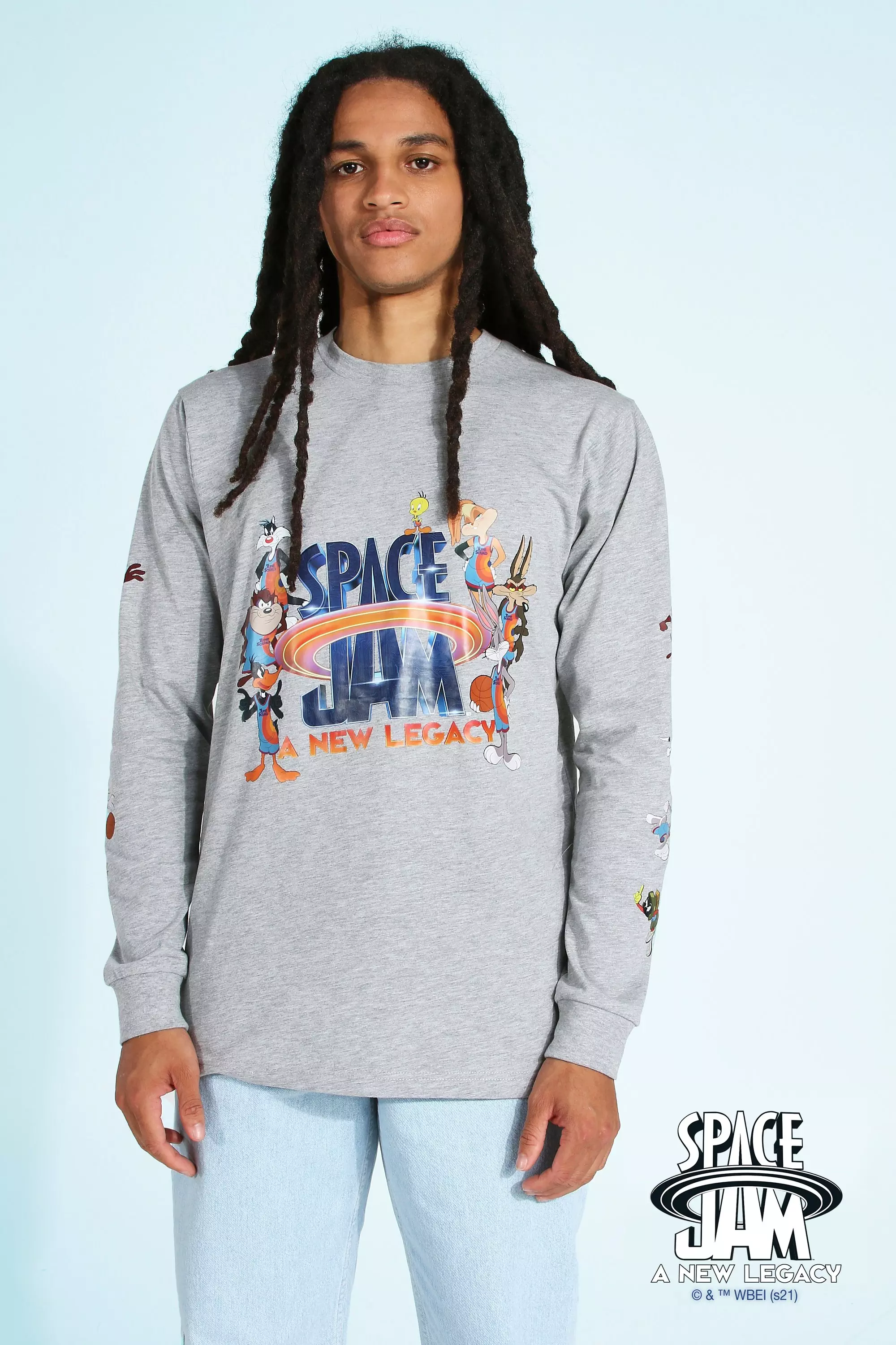 space jam white long sleeve shirt