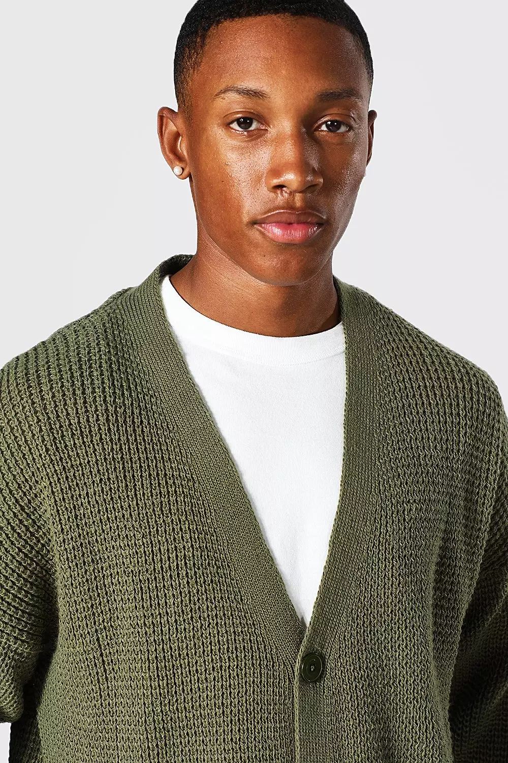 Oversized Waffle Stitch Cardigan | boohooMAN USA