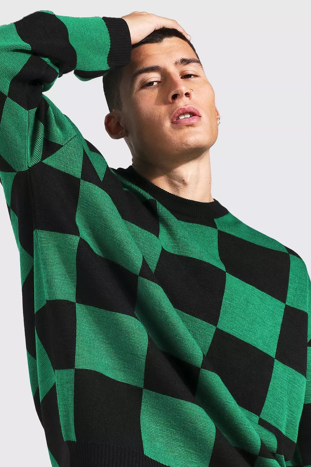 Checkered hot sale jumper mens