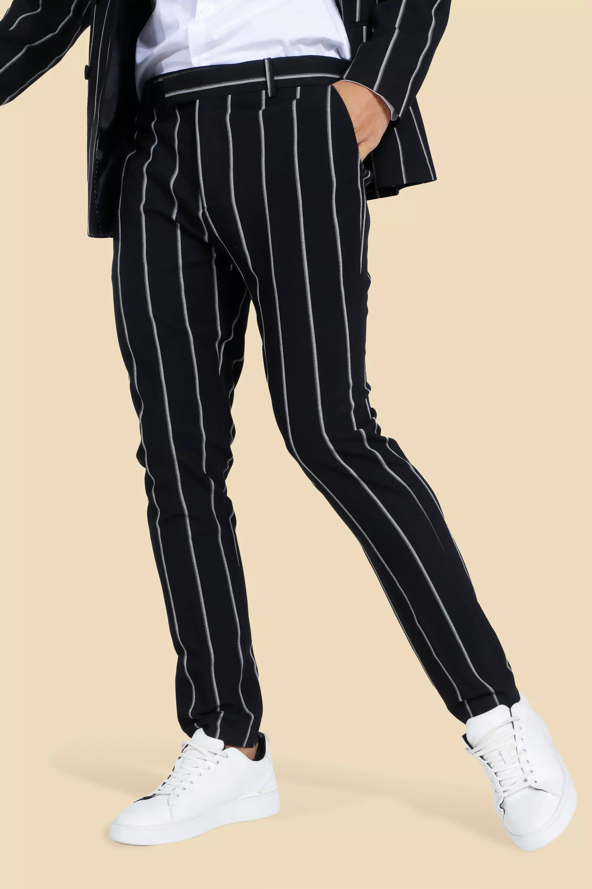 Skinny hot sale pinstripe trousers